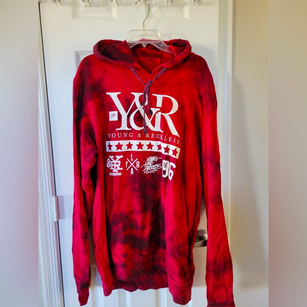 Like New Young & Reckless Pullover Tie Dye Hoodie